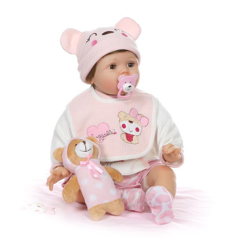 Muñecas bebé Reborn realistas de 55 cm, niña con ojos parpadeantes, cuerpo pesado de vinilo y silicona, muñecas Reborn de 22 pulgadas | Muñecas Reborn de 22 pulgadas con cuerpo pesado de vinilo y silicona