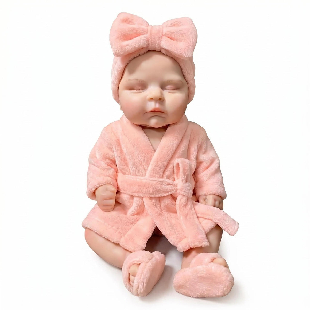 Muñeca bebé de silicona platino de 18 pulgadas, modelo Peaches, sólida, realista, con peso, niña, con chupete, juguete coleccionable resistente