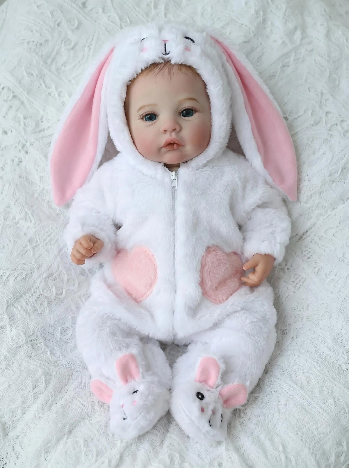 Muñeca bebé recién nacida de 18 pulgadas, realista y adorable, con piel 3D, pintura de múltiples capas y venas visibles