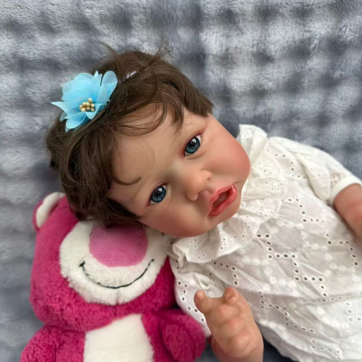 Muñeca Reborn de vinilo de cuerpo completo de 22 pulgadas/55 cm - Muñeca bebé de tamaño real de 55 cm, impermeable, con cabello injertado y cuerpo apto para el baño