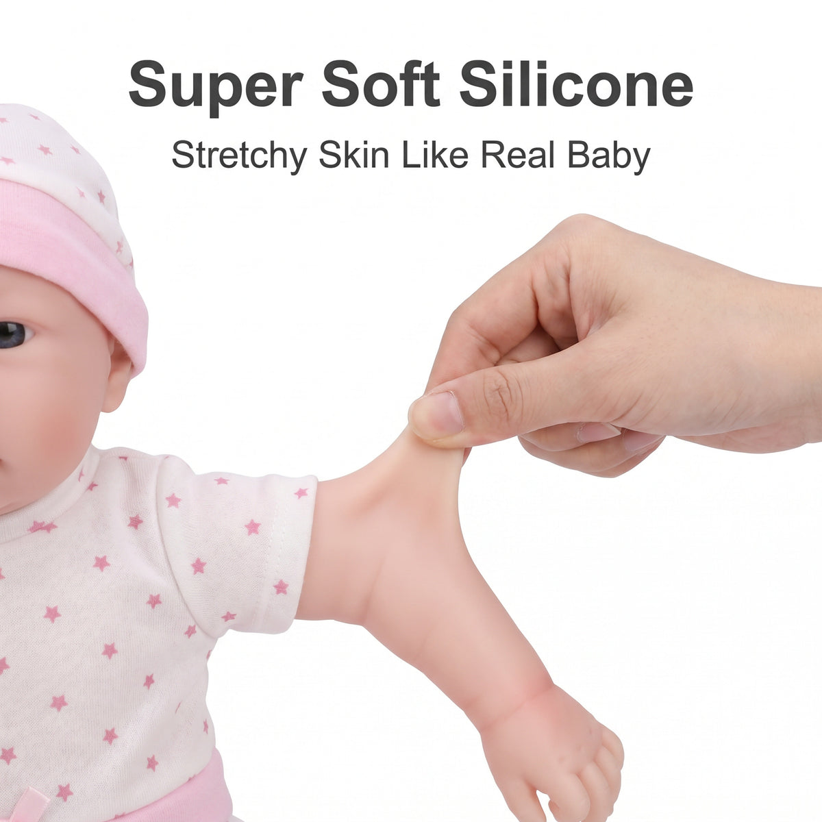 Muñeca de silicona platino sólida, supersuave, elástica y esponjosa, modelo Abigail, de 12 pulgadas