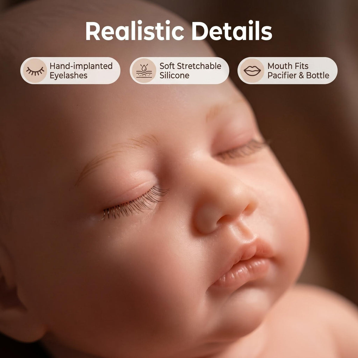 Muñeca Reborn de silicona sólida platino, suave y coleccionable, de 13 pulgadas, versión de silicona elástica y flexible para coleccionistas de muñecas