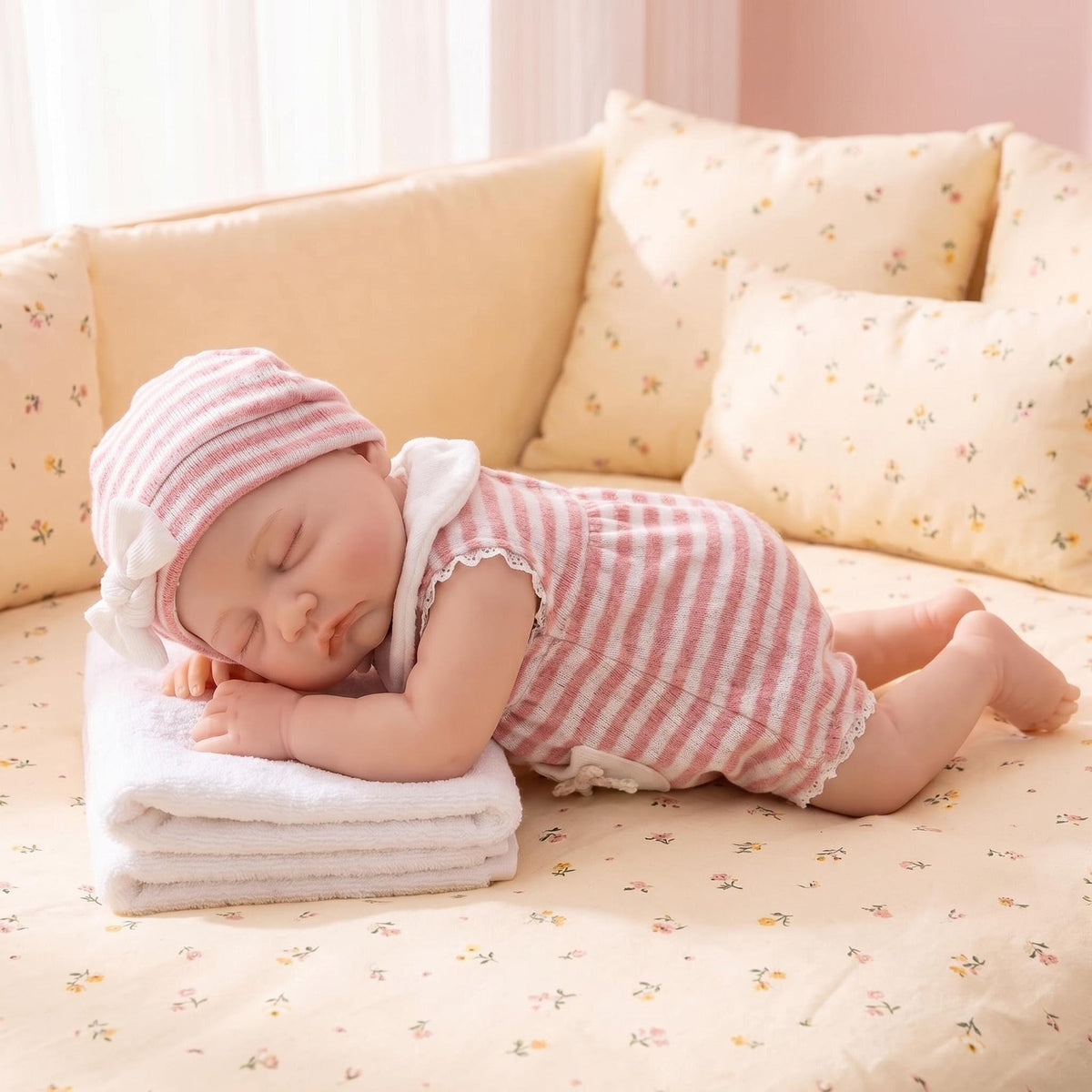 Muñeca Reborn de silicona sólida platino, suave y coleccionable, de 13 pulgadas, versión de silicona elástica y flexible para coleccionistas de muñecas