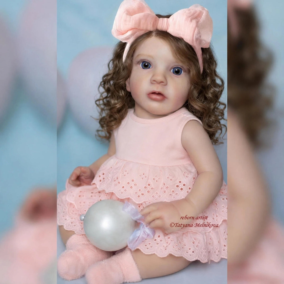 Muñeca Reborn de 21 pulgadas con cuerpo de tela, vestido de encaje calado, regalo de cumpleaños perfecto