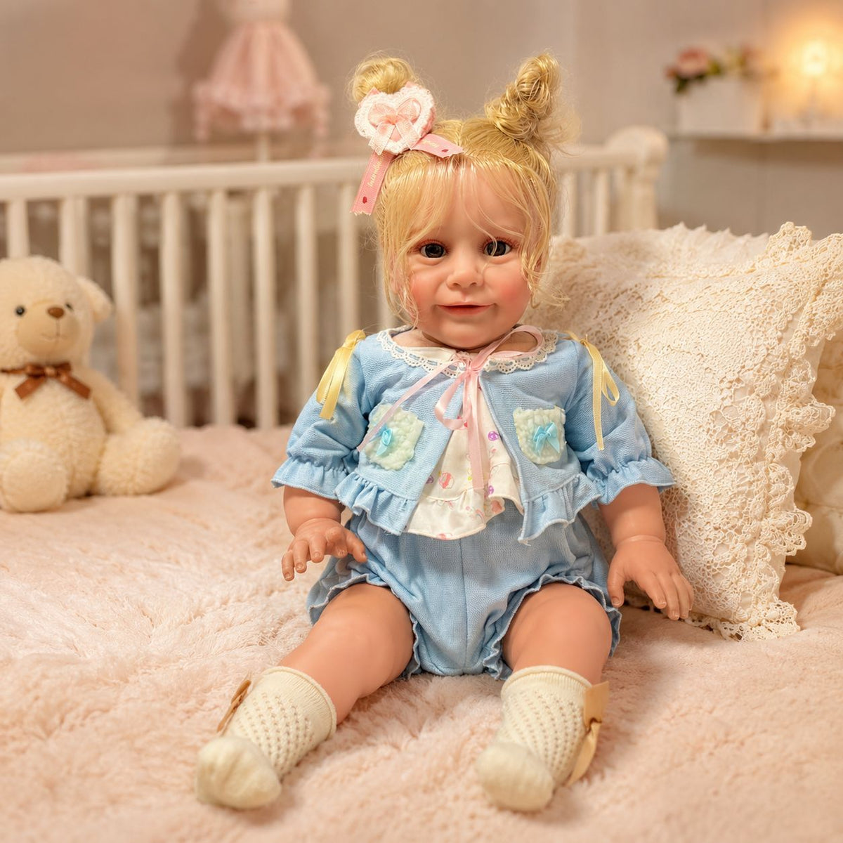 Muñeca estilo reborn de 24 pulgadas con cuerpo de tela, un recuerdo especial para cumpleaños y próximas temporadas festivas
