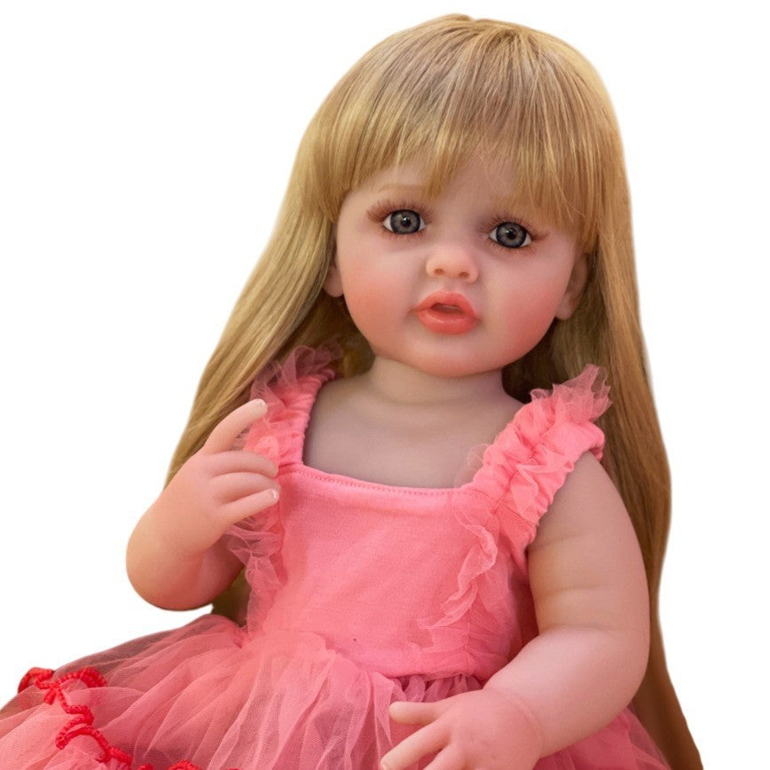 Muñeca de renacimiento de vinilo completo de 55 cm, muñeca de simulación, regalo de princesa