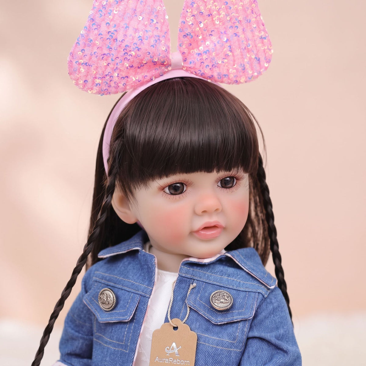 Muñecas reborn de 22 pulgadas, de cuerpo completo de vinilo, tipo toddler de pie, como regalo o adorno