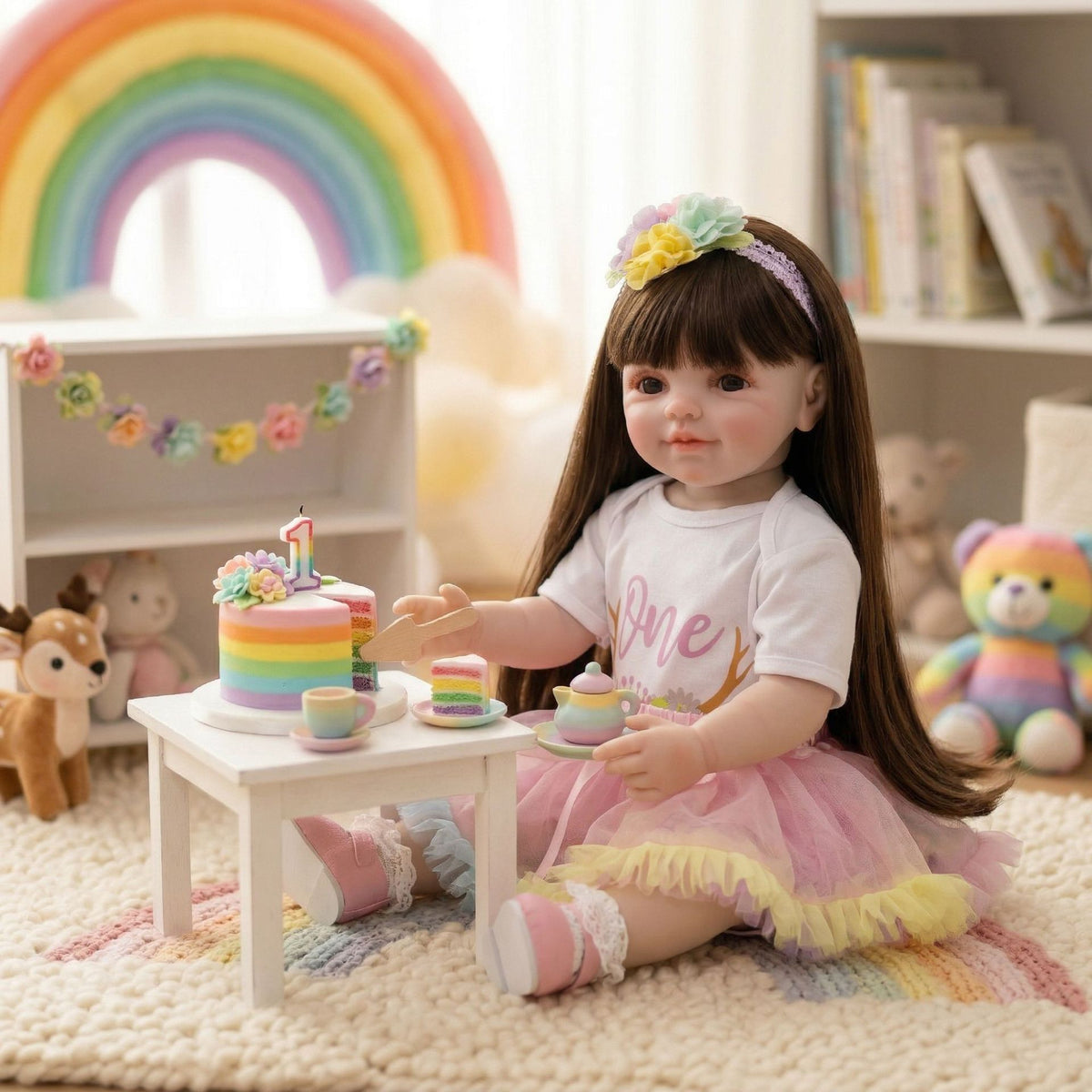 Muñecas Reborn de 22 pulgadas para niña, cuerpo completo de vinilo, ideal para regalo