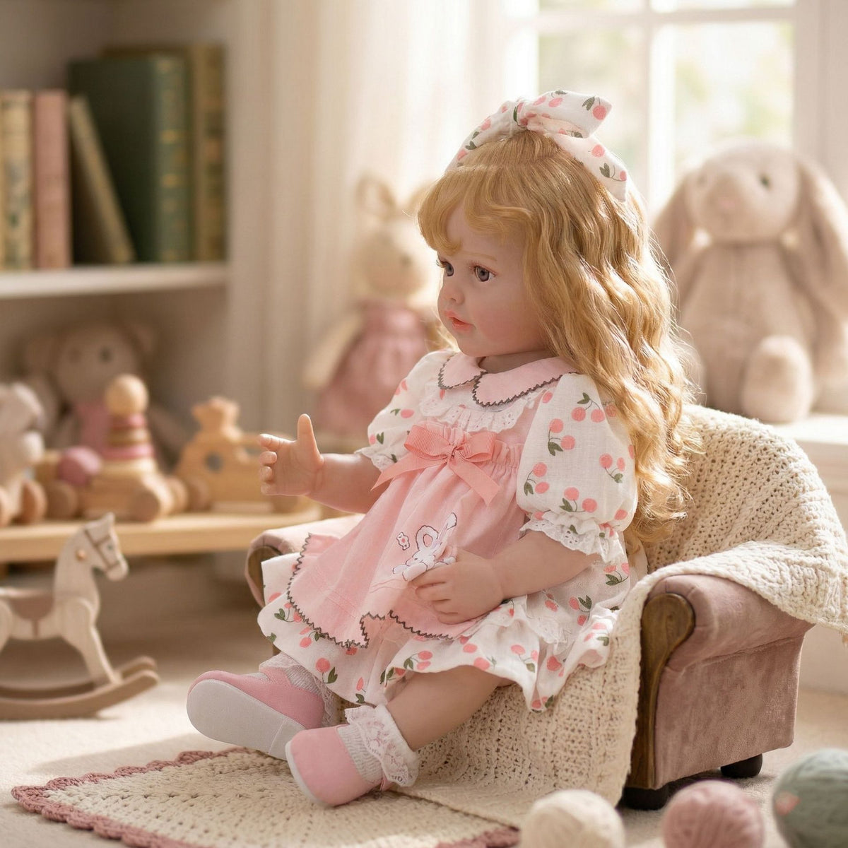 Muñeca reborn de 22 pulgadas con cuerpo completo de vinilo, implante de cabello simulado, muñeca de juguete pintada a mano de forma exquisita, regalo