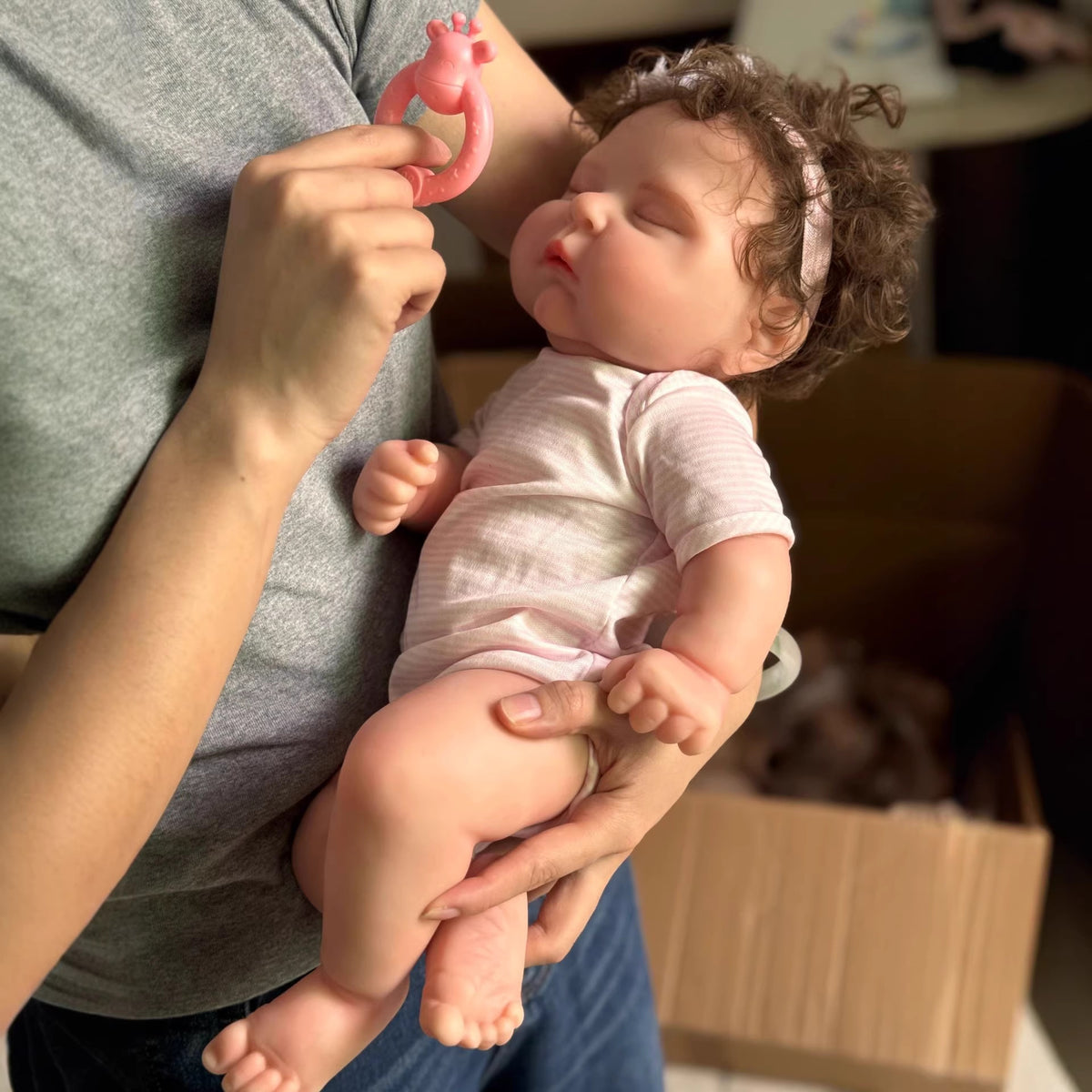 Muñeca Reborn de silicona sólida, lavable y flexible, de 18 pulgadas, kit completo con ropa, regalo premium para coleccionistas de muñecas