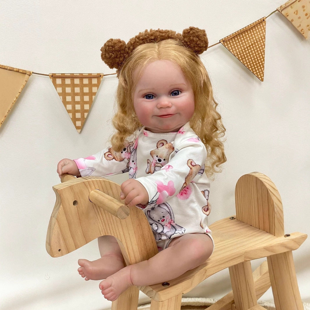 Muñeca de bebé simulada de 50 cm de vinilo completo, regalo para niños