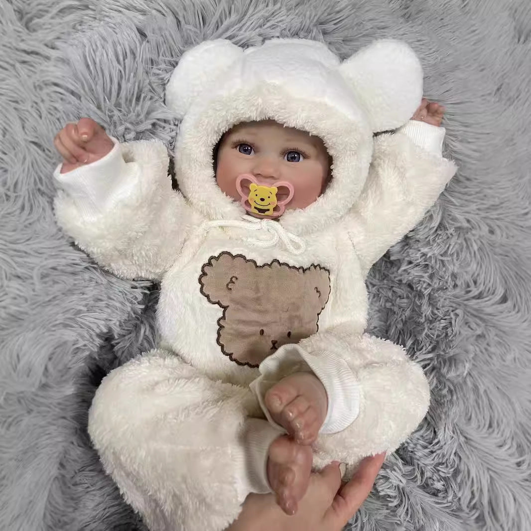 Muñecas Reborn de 24 pulgadas con cuerpo de tela, tacto suave y cabello pintado, muñecas de bebé recién nacido, juguetes para niñas, muñecas Reborn