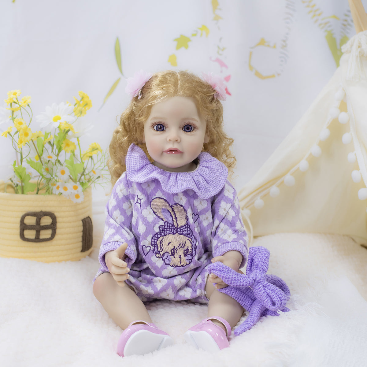 Muñeca reborn realista de 22 pulgadas con cuerpo completo de vinilo, una dulce opción de regalo para niños y adultos en ocasiones especiales