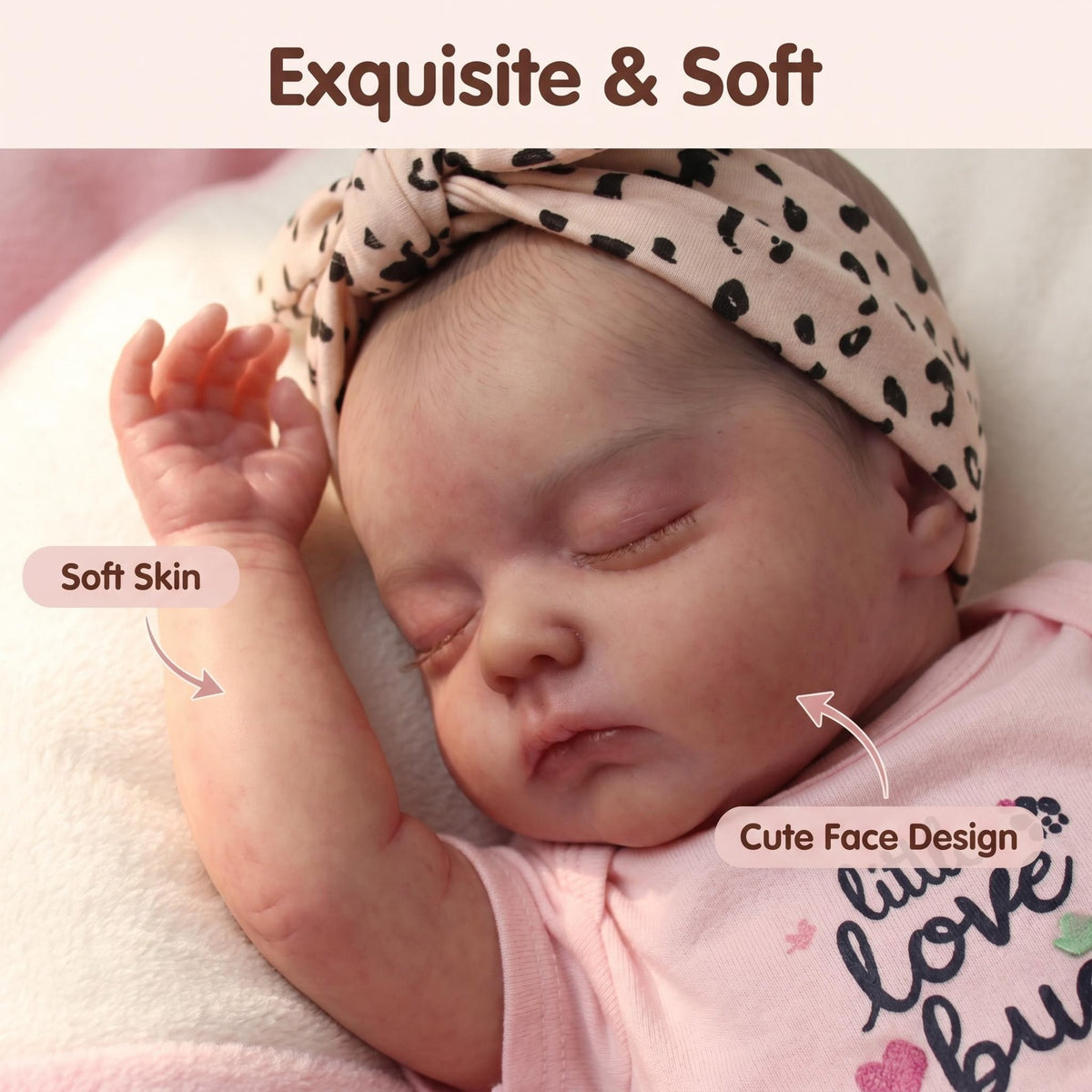 Muñeca bebé reborn realista de 19 pulgadas, cuerpo de tela suave con extremidades de vinilo, regalo perfecto para baby shower, Acción de Gracias y todas las celebraciones estacionales