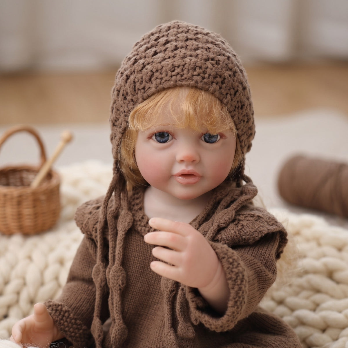 Muñeca Reborn de 22 pulgadas con cuerpo de vinilo completo, pelo implantado a mano, juguete de baño, regalo