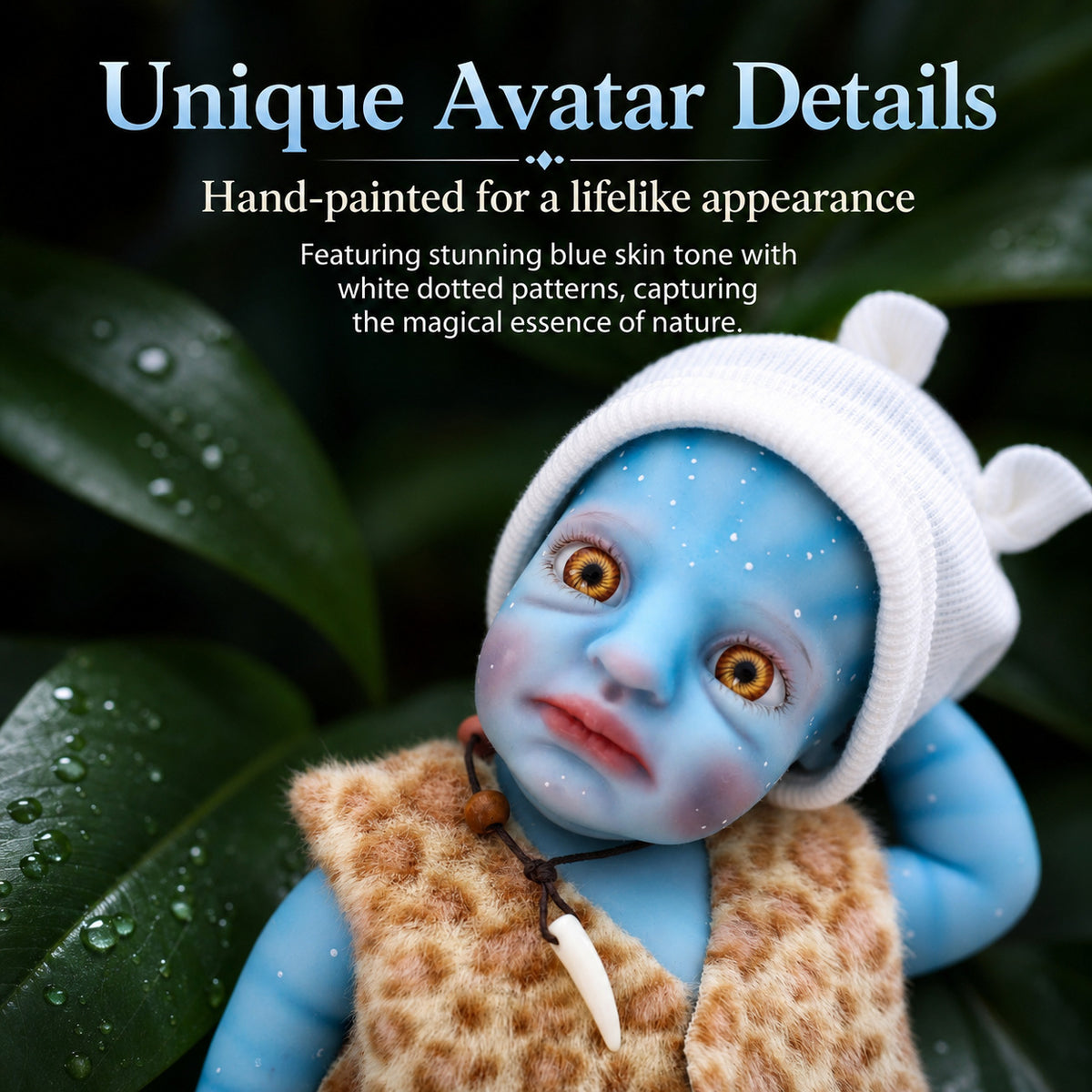Muñecos reborn Avatar de 12 pulgadas, juguete de simulación de silicona sólida completa para regalos, muñeco con color de piel de Avatar