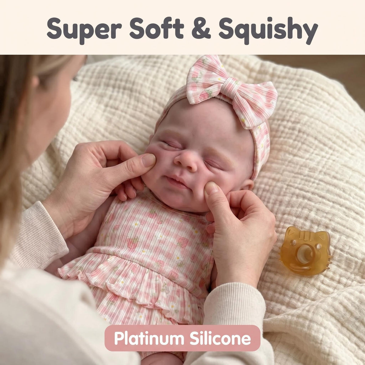 Muñeca Reborn de silicona de 18 pulgadas, juguete divertido de rol para niños pequeños y compañero para aliviar el estrés para adultos coleccionistas de muñecas, opción de regalo premium para cumpleaños y días festivos