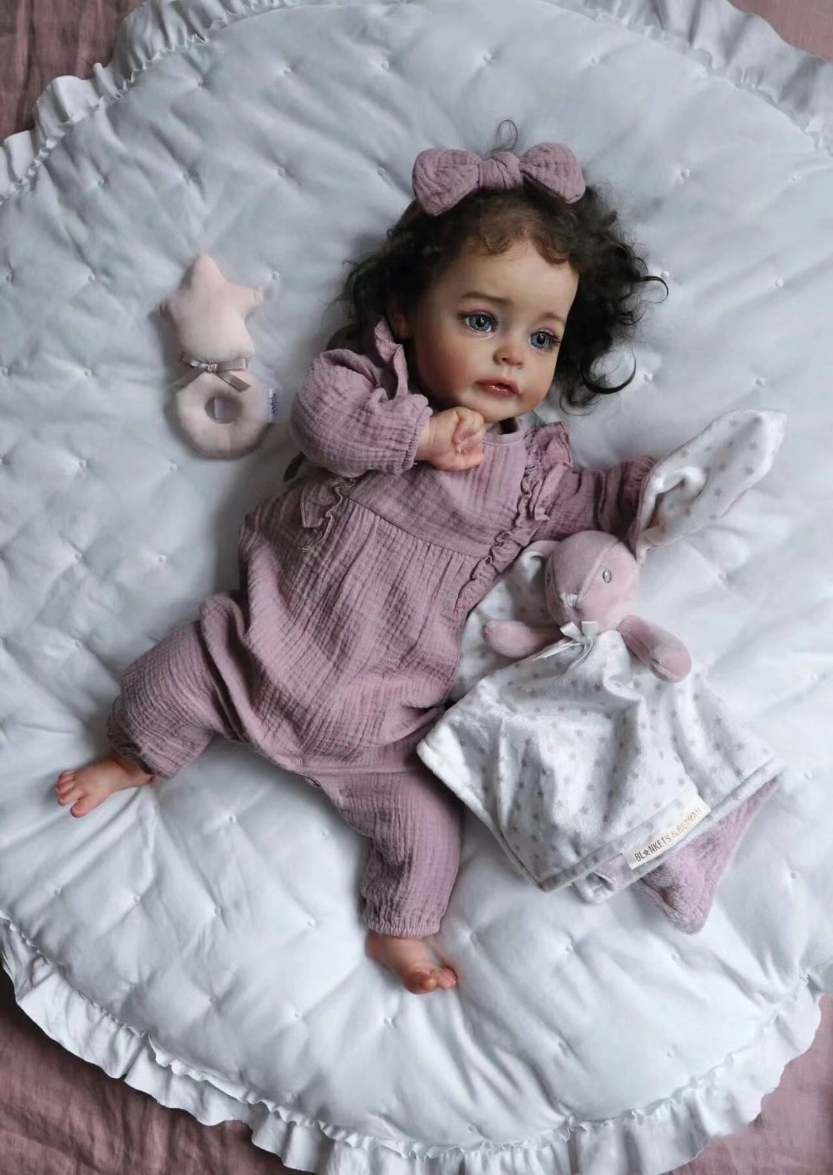 Muñeca Reborn de 24 pulgadas con cuerpo de tela, realista, regalo para mujer y niña