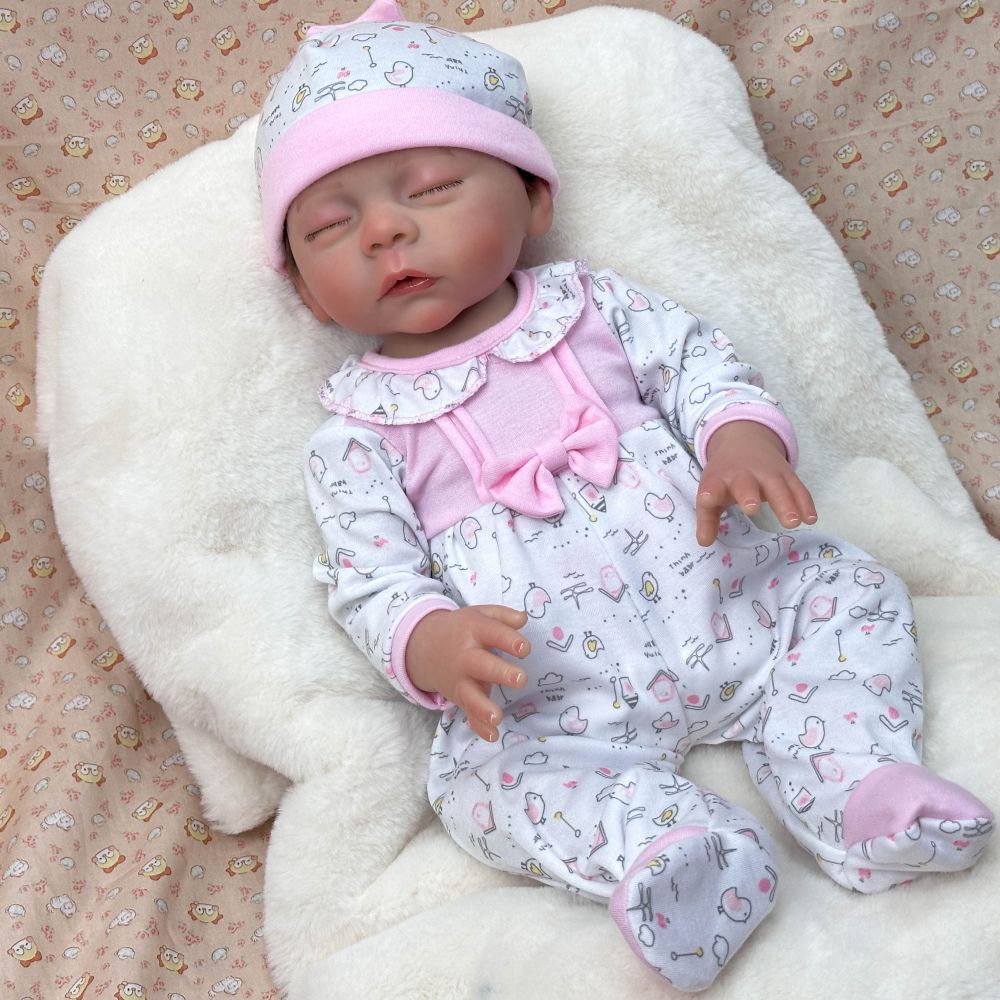 Muñeca Reborn de vinilo completo de 18 pulgadas, una linda sorpresa para cumpleaños y regalos navideños
