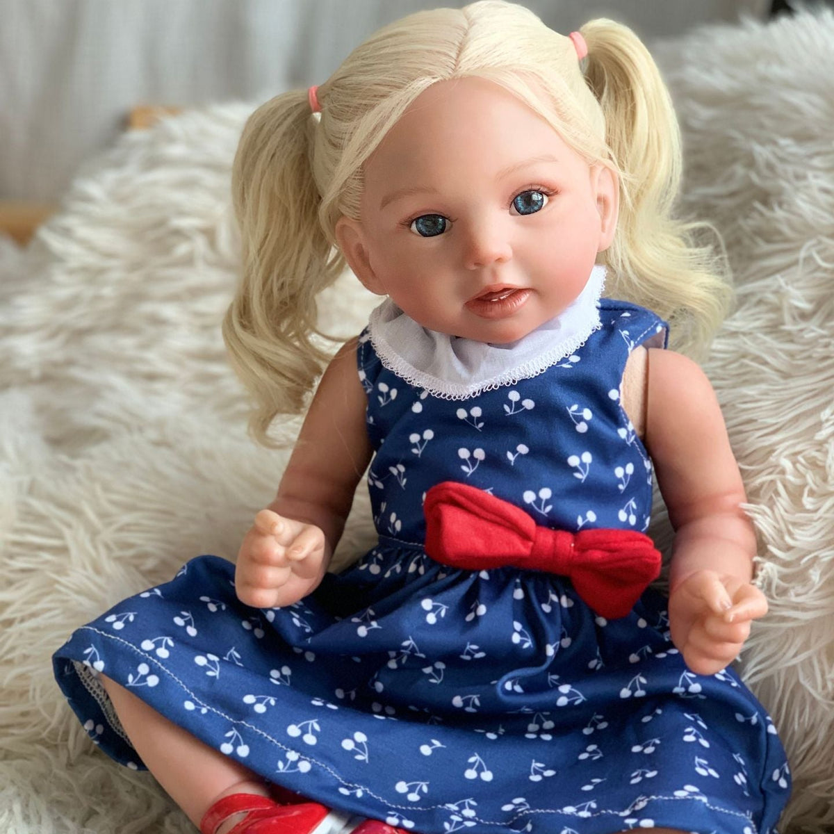 Muñeca Reborn de 20 pulgadas con cuerpo de tela y cabello rubio, disponible en diferentes estilos, regalo de compañía para cumpleaños y días festivos
