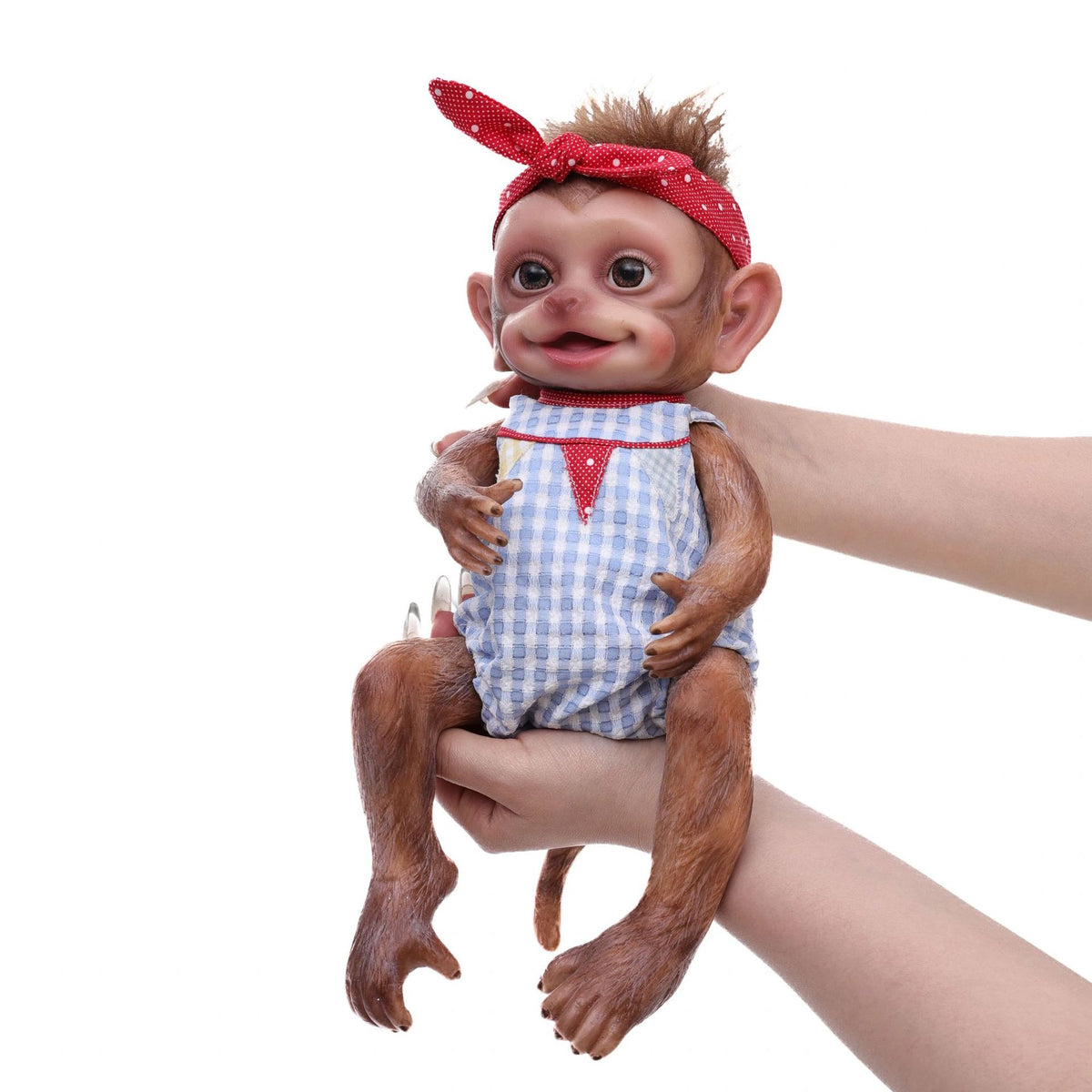 Muñeca bebé Reborn realista de silicona suave de cuerpo completo de 13 pulgadas, muñeca de mono de silicona sólida, juguete hecho a mano de alta calidad, regalo para niños