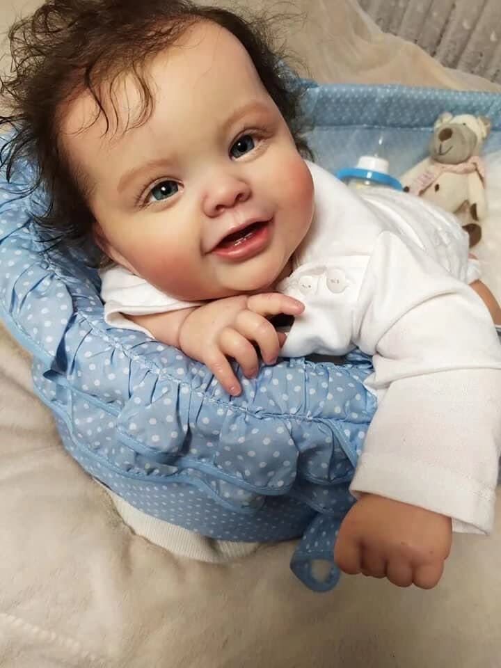 Muñeca Reborn de vinilo completo de 22 pulgadas, un hermoso regalo sorpresa para cumpleaños y festividades