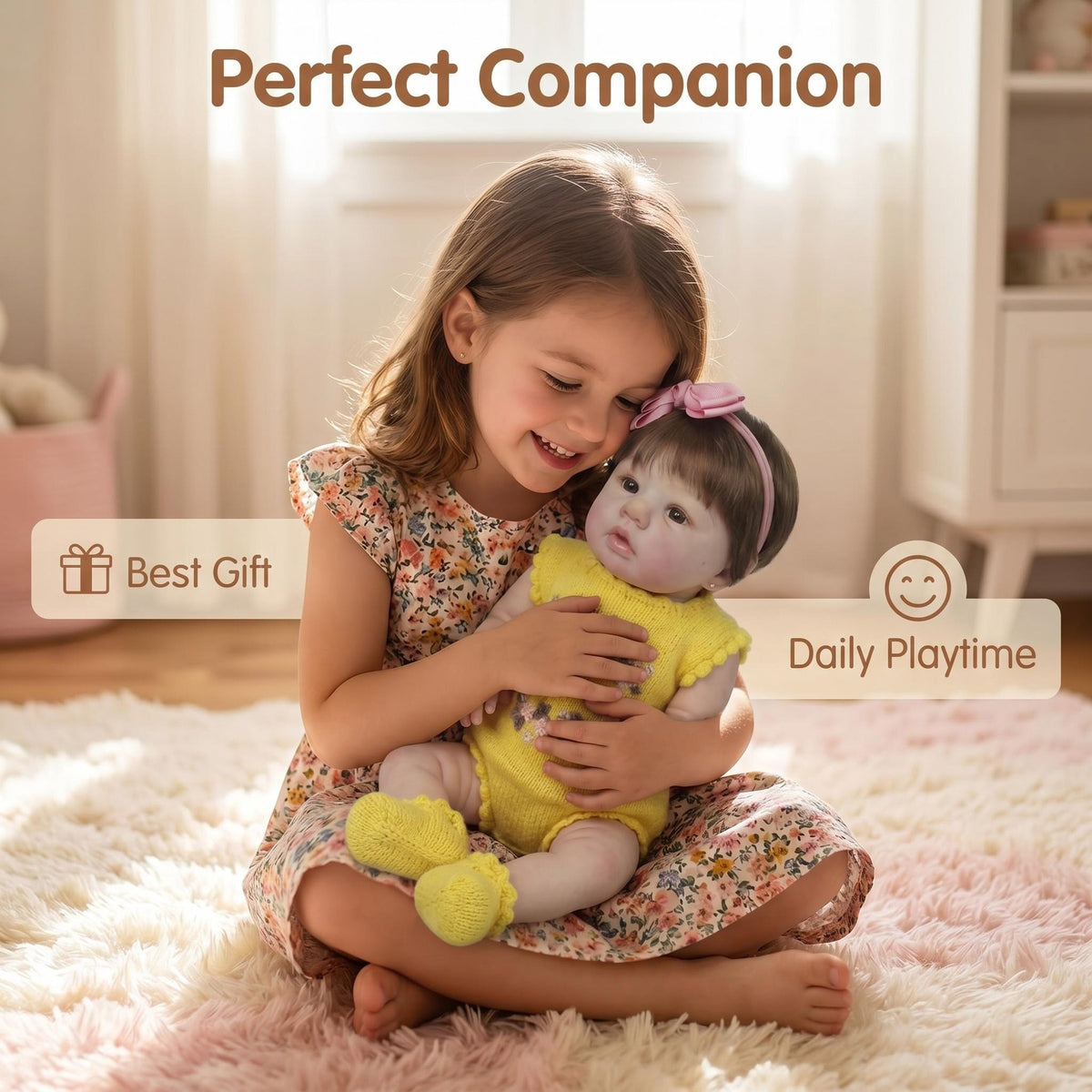 Muñeca Reborn de 19 pulgadas con cuerpo completo de vinilo, conjunto de pelele tejido a mano, compañera de consuelo, regalo sorpresa navideño para coleccionistas