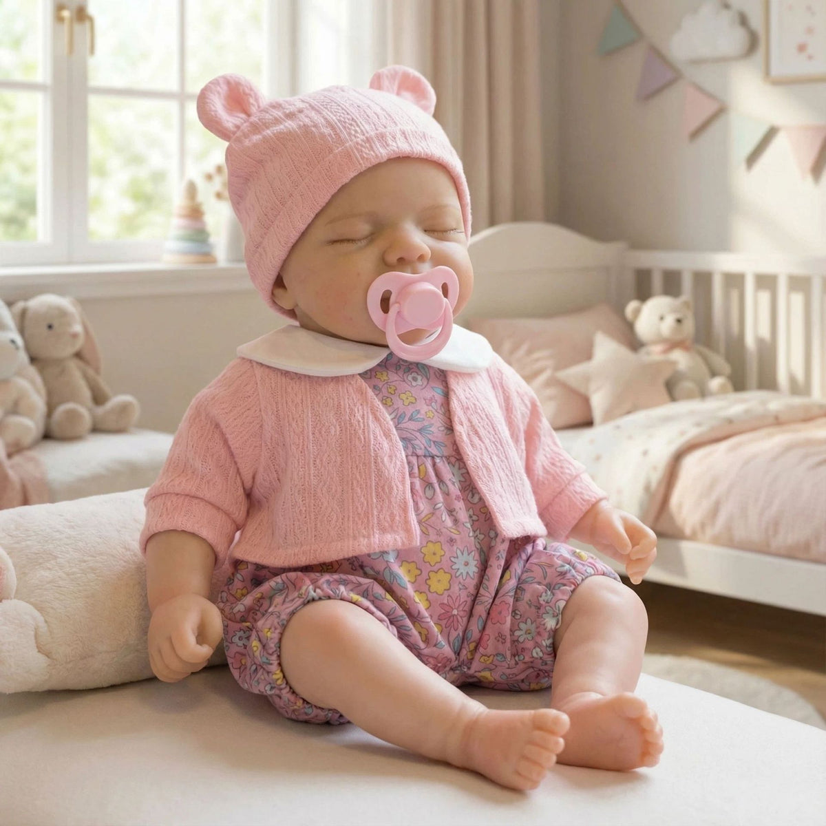 Muñeca reborn de silicona sólida Pascale de 12 pulgadas con cárdigan, regalo de Navidad para niños