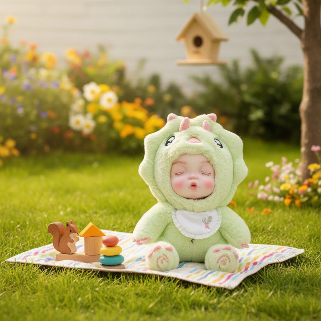 Colgante de muñeca de peluche y vinilo de 15 cm, juguete con cara de bebé simulada, 6 pulgadas