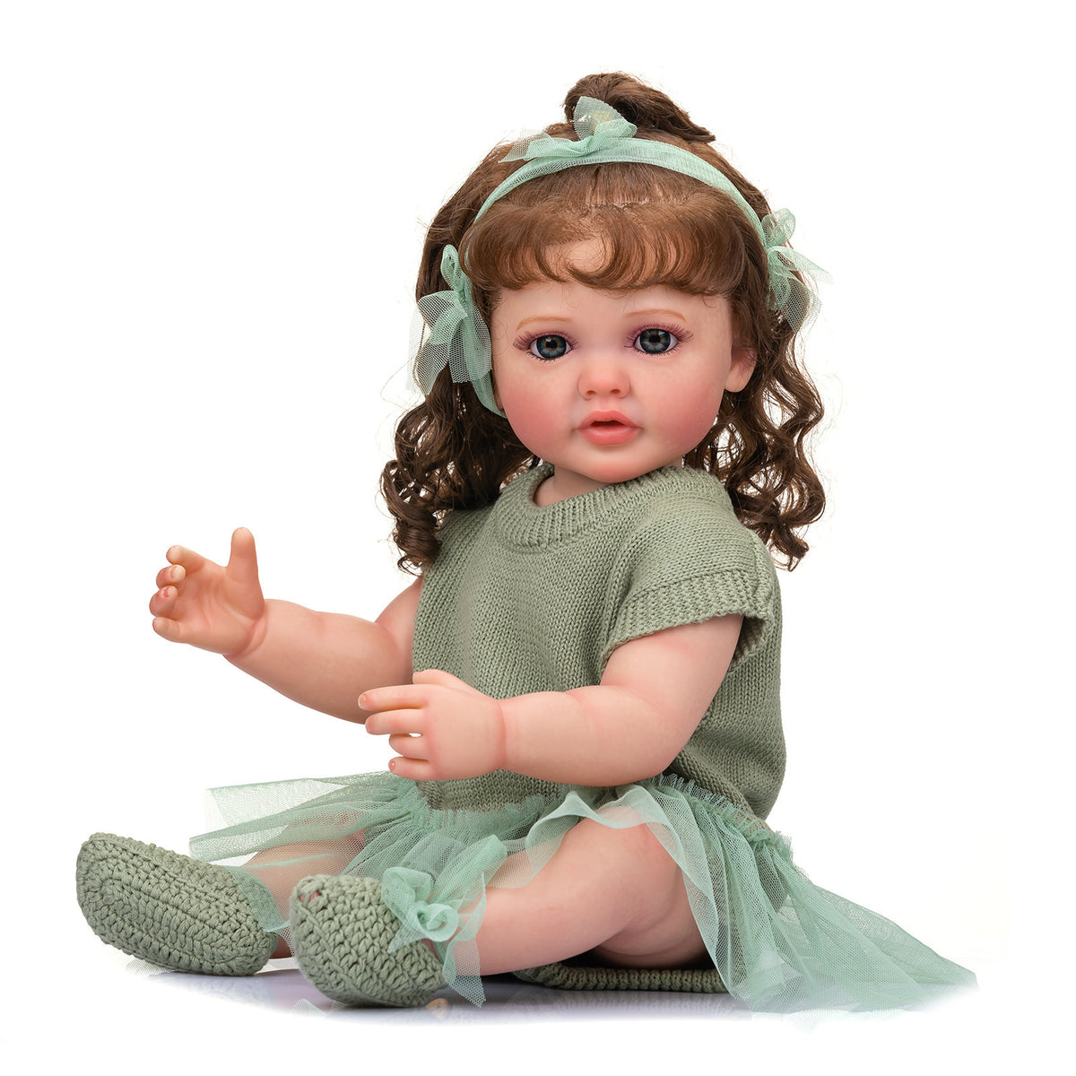 Muñeca Reborn realista de vinilo completo de 22 pulgadas, reliquia preciada para fiestas de cumpleaños y temporadas de compras navideñas