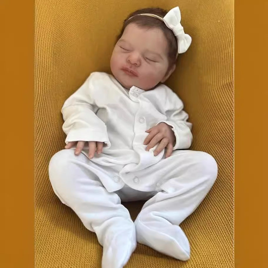 Muñecas Reborn de 20 pulgadas con cuerpo de tela, muñecas de bebé recién nacido de tacto suave, juguetes para niñas