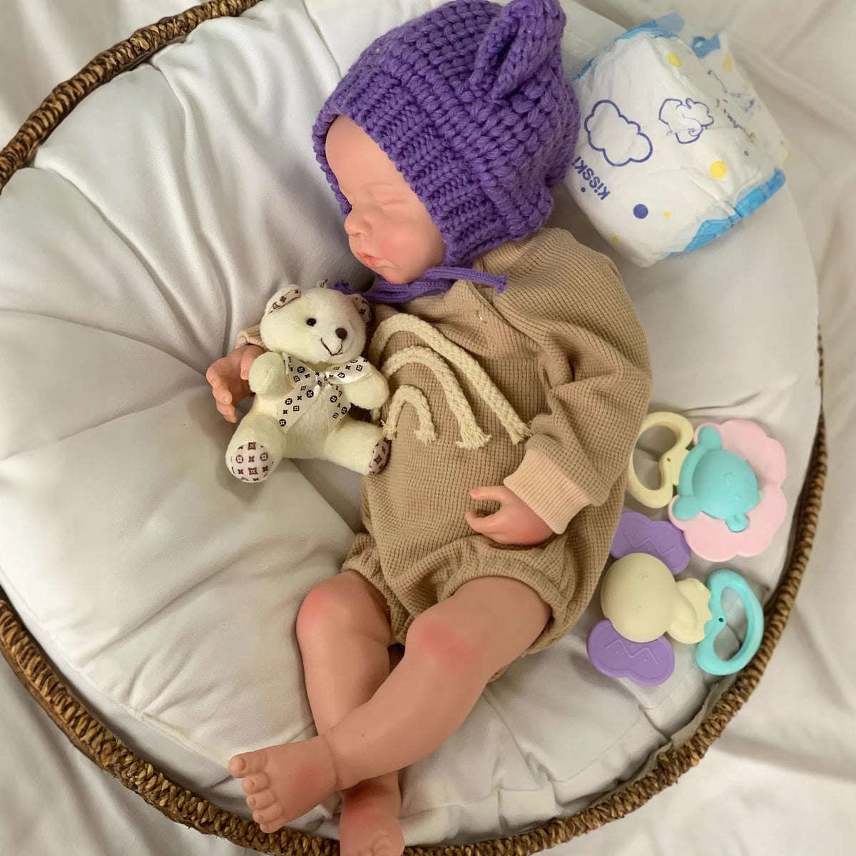 Muñeca Reborn realista de 18 pulgadas con cuerpo de silicona sólida, juguete hecho a mano, regalo para niñas y coleccionistas de muñecas