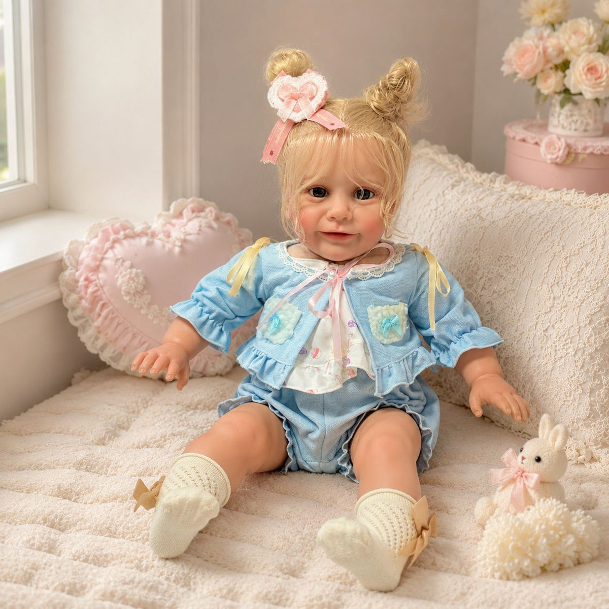 Muñeca estilo reborn de 24 pulgadas con cuerpo de tela, un recuerdo especial para cumpleaños y próximas temporadas festivas