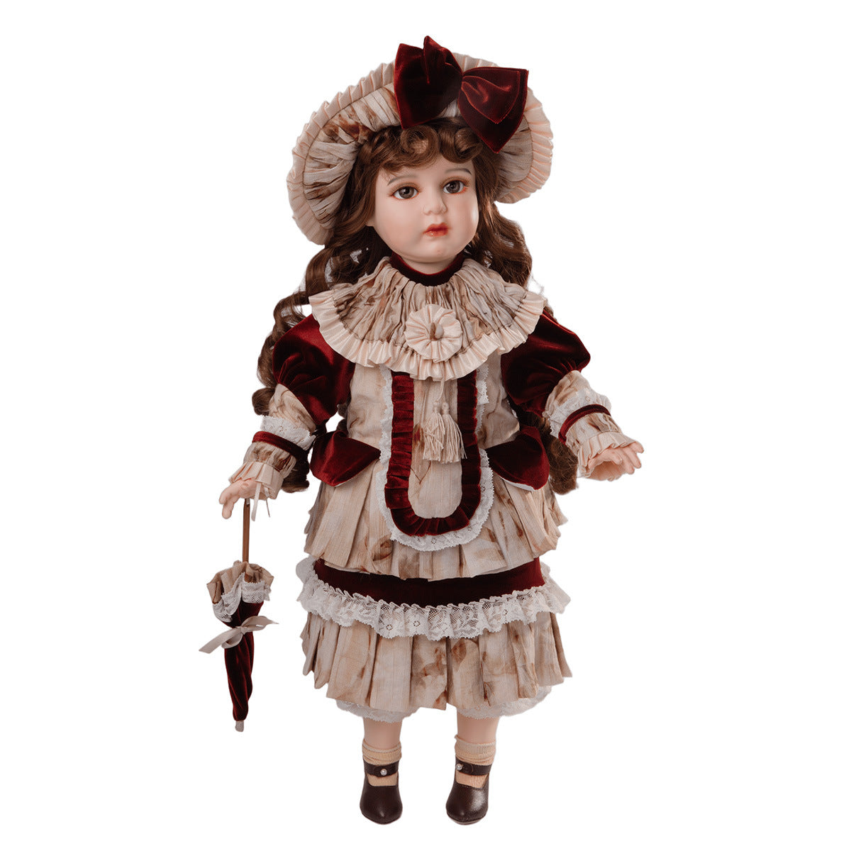 Muñeca de porcelana fina auténtica para coleccionistas de 26 pulgadas