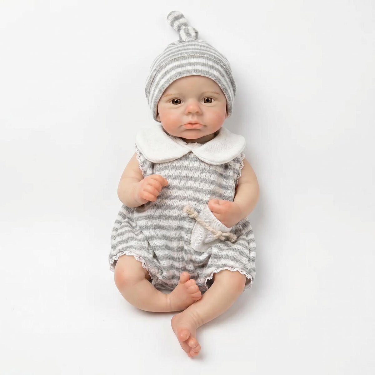 Muñeca reborn de 12 pulgadas con cuerpo completo de silicona sólida como regalo de Navidad para niños o coleccionistas de muñecas adultos
