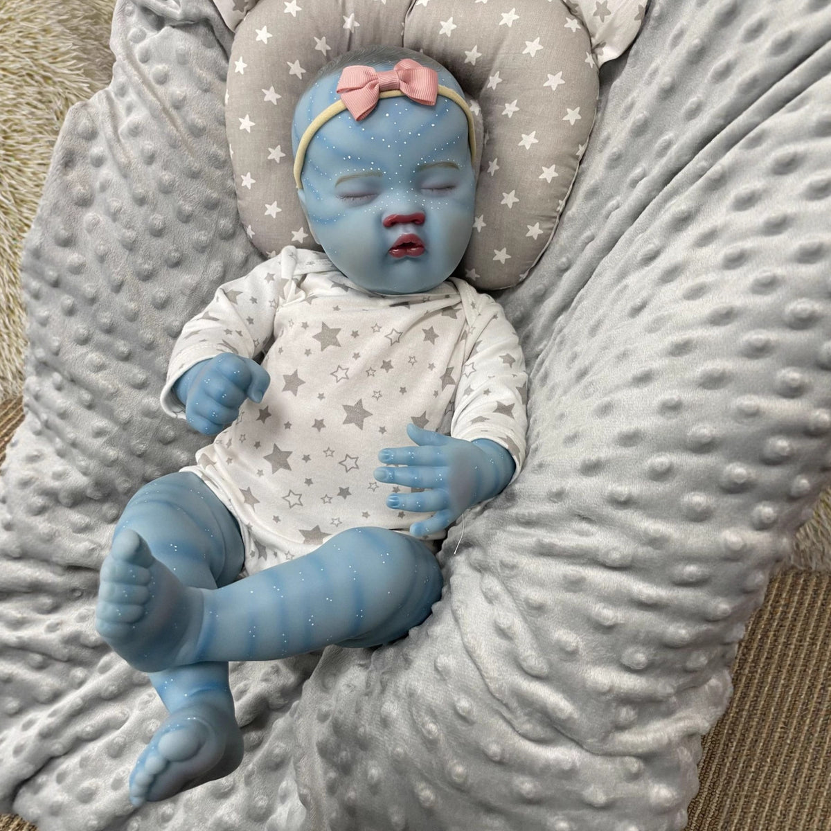 Muñeca alienígena renacida de fantasía con cuerpo de tela de 20 pulgadas, recuerdo perfecto para cumpleaños y celebraciones festivas