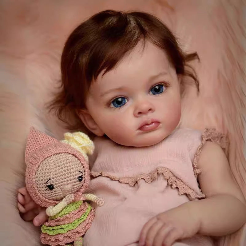Muñeca bebé recién nacida Reborn de 22 pulgadas, aspecto real, cuerpo completo de vinilo, para regalo