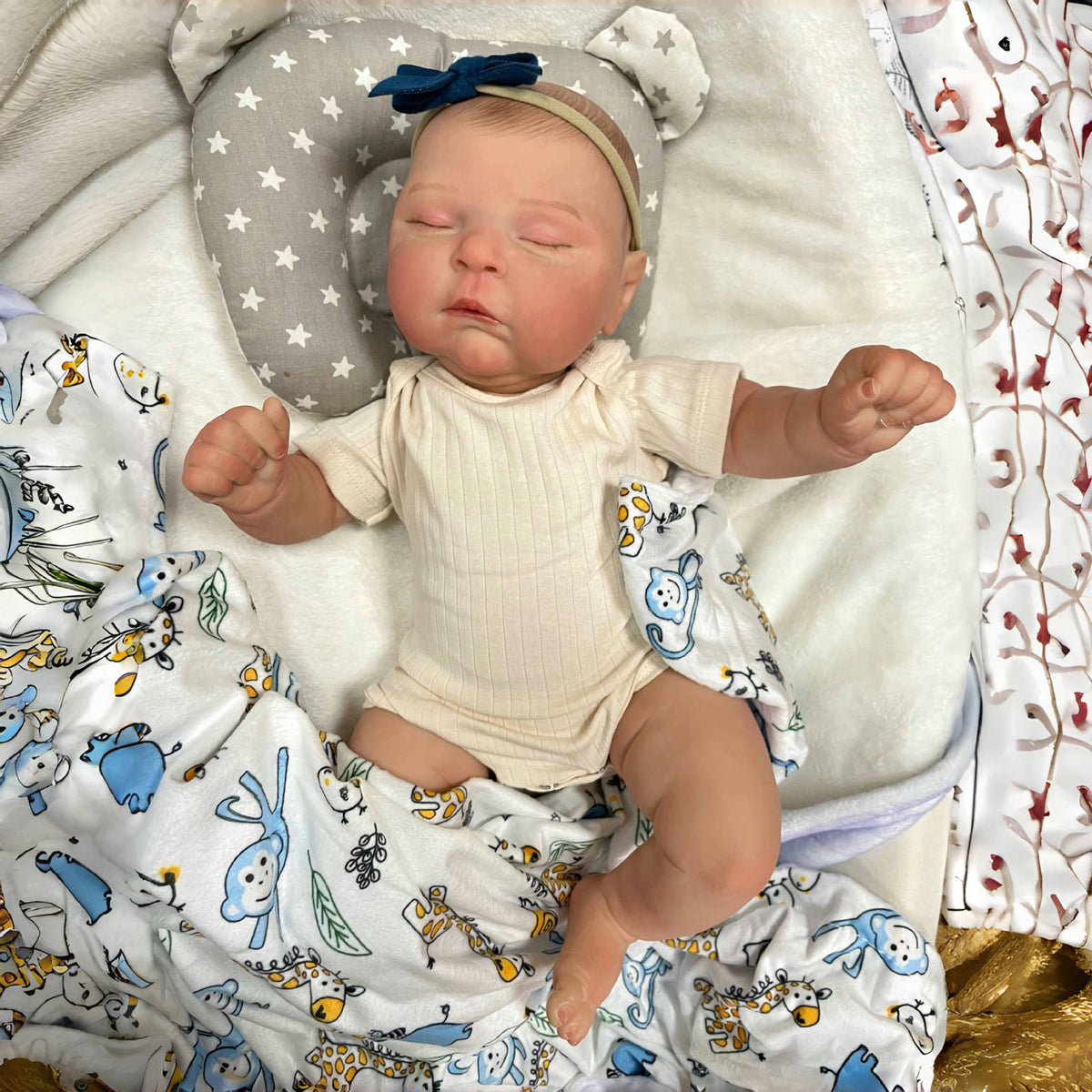 Muñeca bebé Reborn de 20 pulgadas con cuerpo de tela, muñeca de estilo recién nacido hecha a mano para niñas