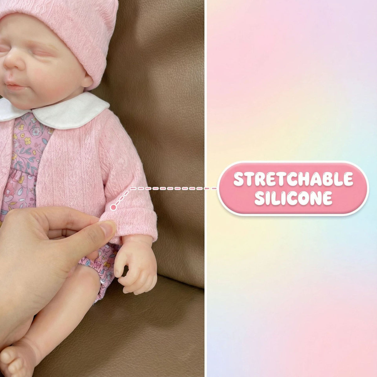 Muñeca Reborn de silicona sólida de 12 pulgadas, juguete de simulación modelo Pascale con cárdigan rosa