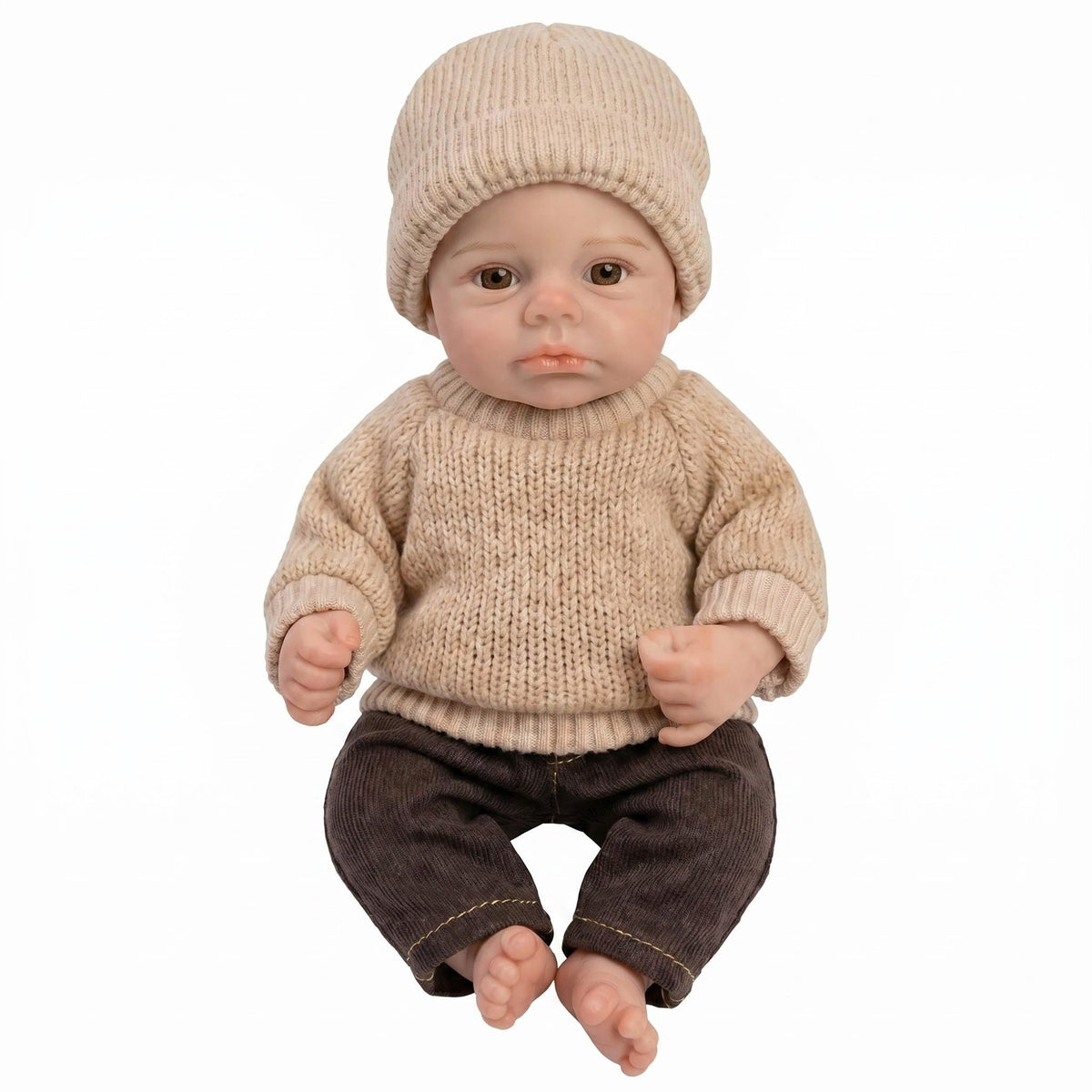 Muñeca Reborn de 6 pulgadas con cuerpo completo de silicona, piel realista, textura de venas, recién nacido pintado a mano, conjunto completo de accesorios y ropa.