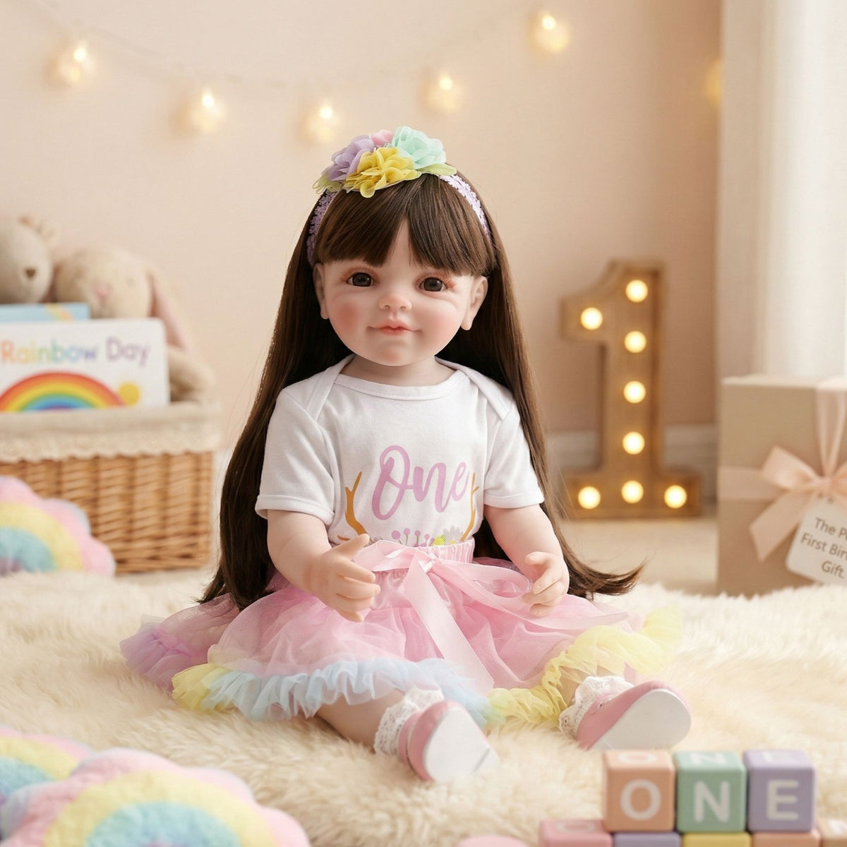 Muñecas Reborn de 22 pulgadas para niña, cuerpo completo de vinilo, ideal para regalo