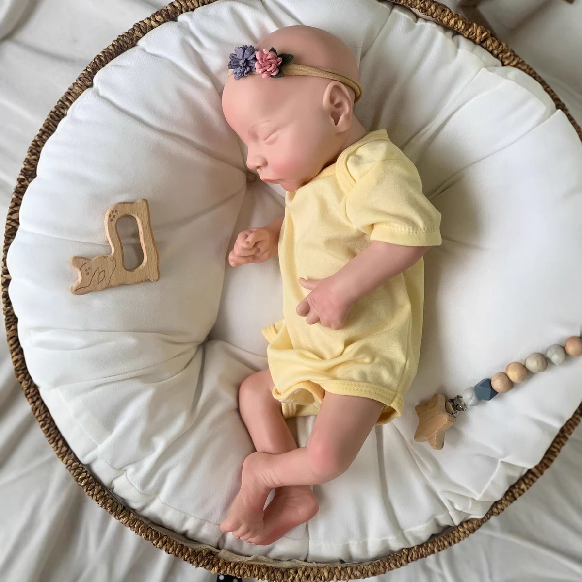 Muñeca Reborn de 18 pulgadas de silicona sólida, juguete hecho a mano como regalo de cumpleaños para niñas