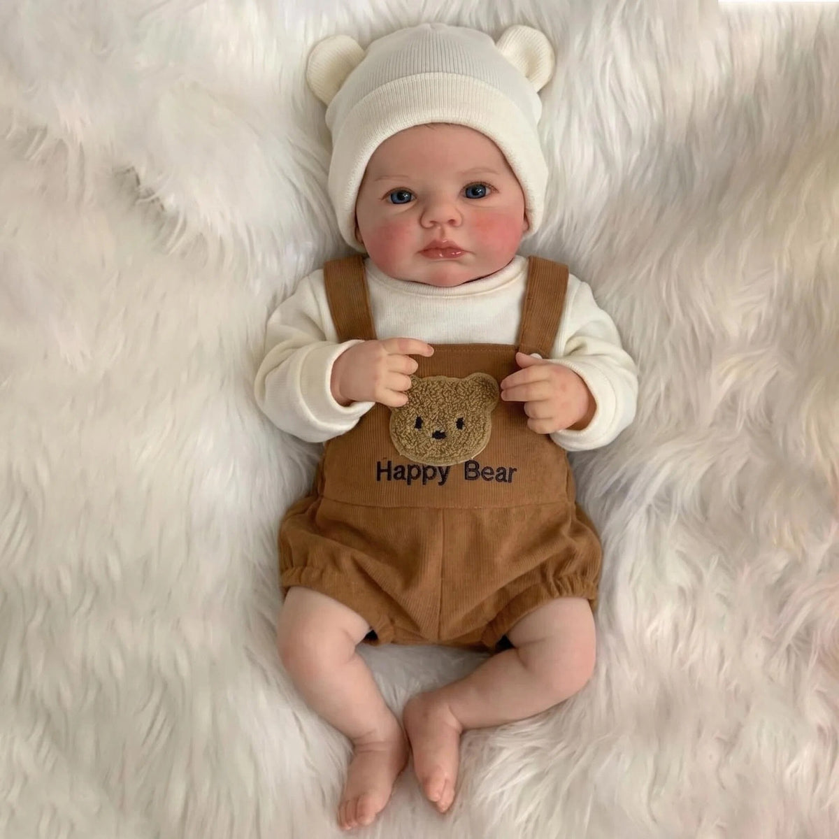 Muñeca reborn de 19 pulgadas con cuerpo de tela, piel simulada suave, para colección de pasatiempo y decoración del hogar