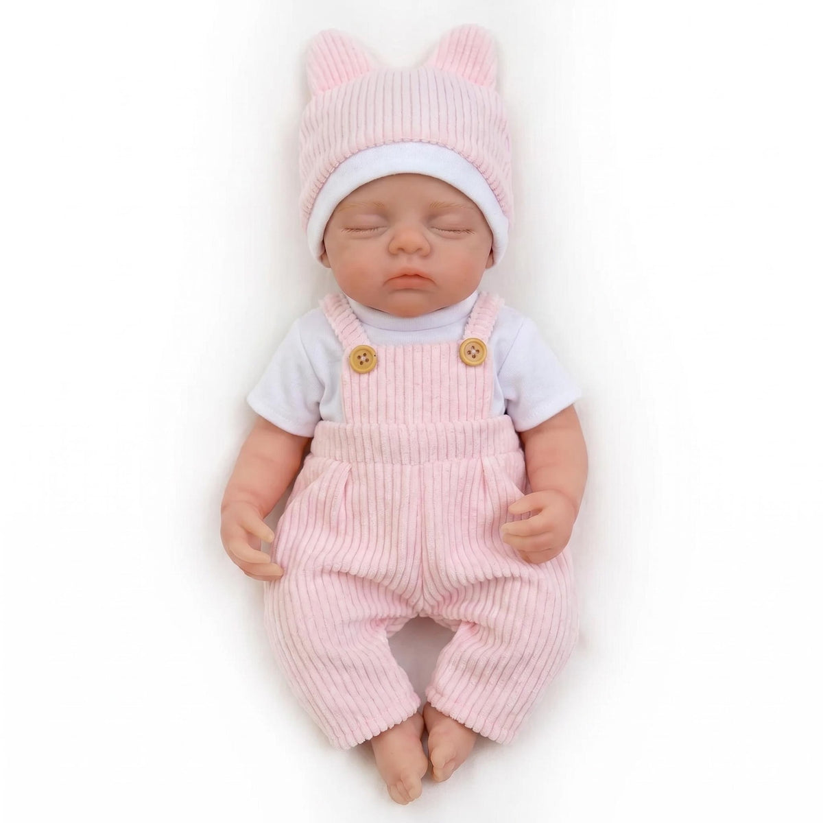 Muñeca Reborn de silicona sólida de 12 pulgadas, pequeña y portátil, lavable, para juegos de rol y decoración.