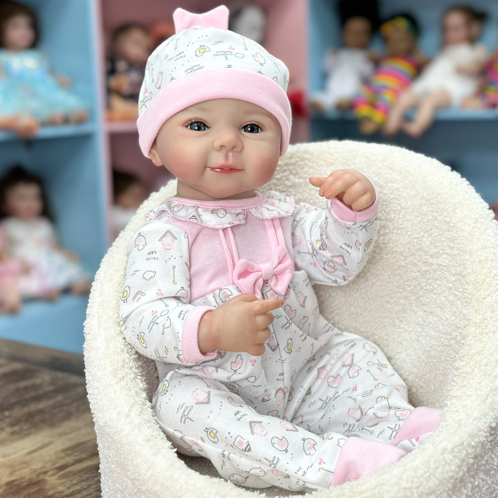 Muñeca reborn de vinilo completo de 20 pulgadas, rasgos de bebé realistas, juguete de compañía ideal para niños y coleccionistas adultos