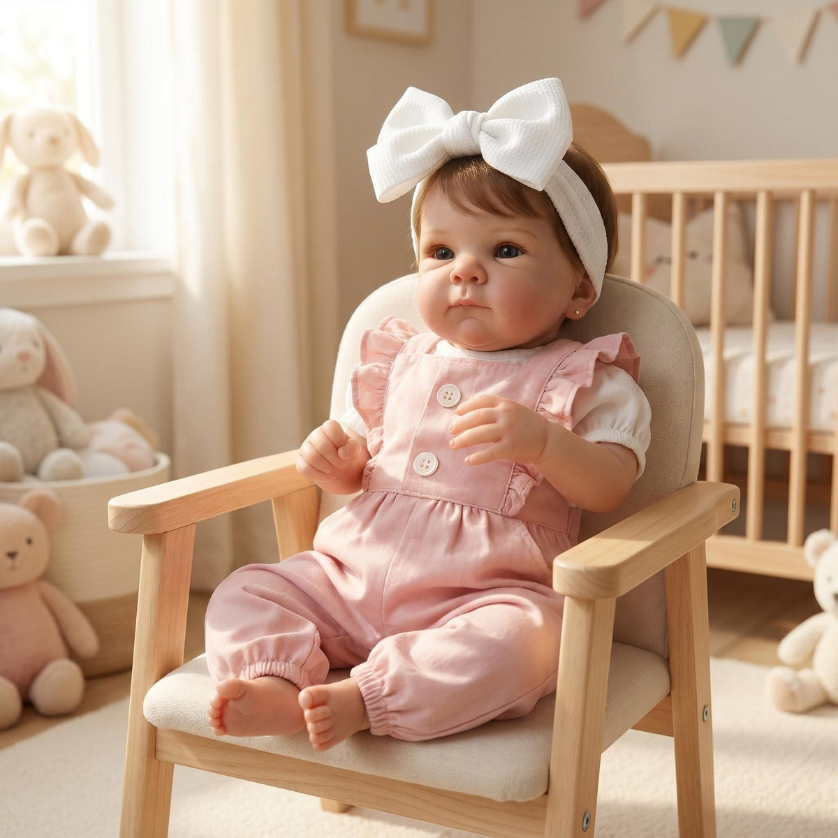 Muñeca bebé reborn de 18 pulgadas, cuerpo completo de vinilo, muñeca recién nacida realista con chupete magnético, biberón, pañal y conjunto de ropa