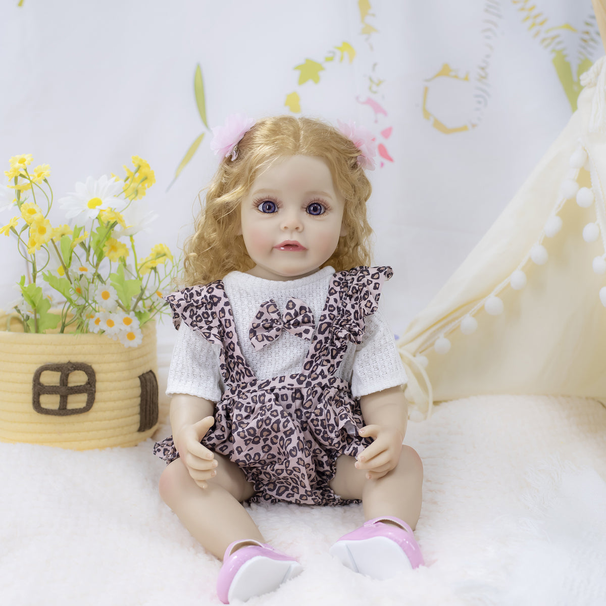 Muñeca reborn realista de 22 pulgadas con cuerpo completo de vinilo, una dulce opción de regalo para niños y adultos en ocasiones especiales
