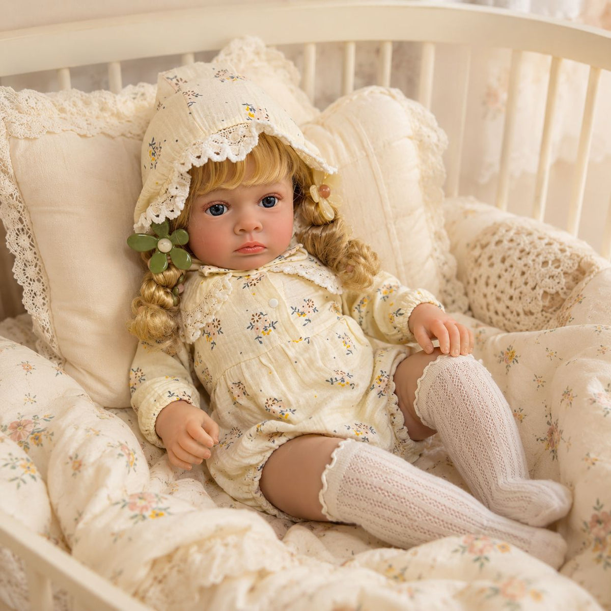 Muñeca de 24 pulgadas de aspecto realista con cuerpo de tela, una cálida compañera de juegos para niños y adultos amantes de las muñecas para momentos especiales de regalo