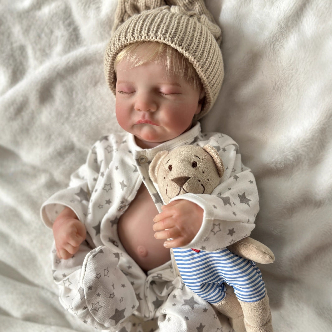Muñeca de bebé simulada de 50 cm de vinilo completo, regalo para niños