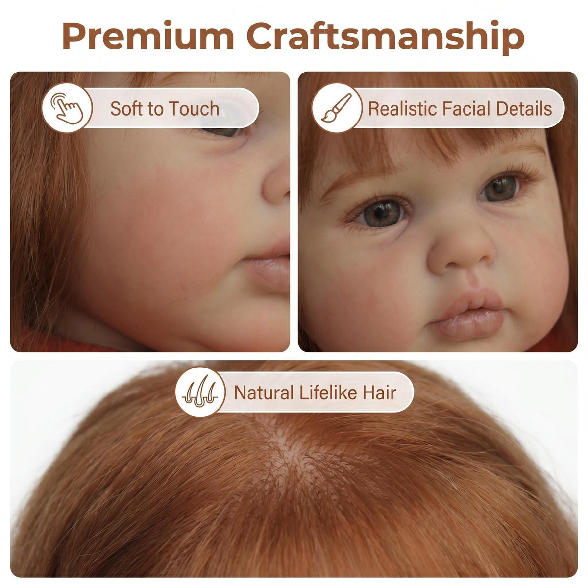 Muñeca Reborn realista de 24 pulgadas con cuerpo de tela, cabello rizado rubio, regalo ideal para cumpleaños, Acción de Gracias o Navidad